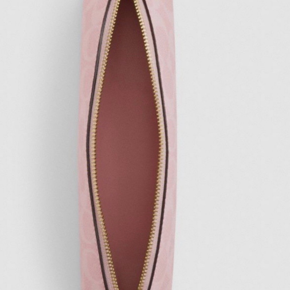 Coach Powder Pink Leather Pencil Case - Picture 2 of 2